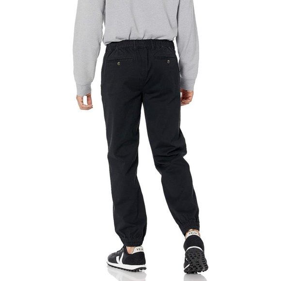 A Essentials Straight Fit Jogger Pants S Black Elastic Drawstring Pockets - Picture 2 of 8